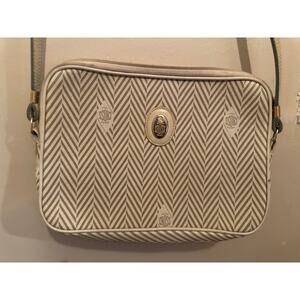 Vintage Mark Cross Crossbody Beige & Tan Small Handbag